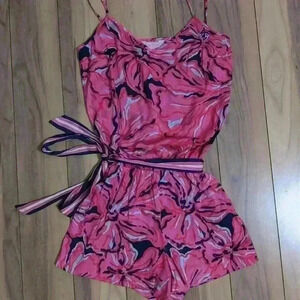 NWOT! Lilly Pulitzer Women's Deanna Romper Spaghetti Strap VNeck W/Belt Size XXS